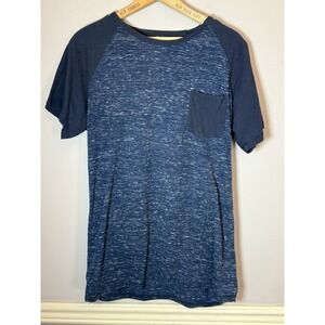 Dikotomy T-Shirt Mens Large  Heather Blue Standard Fit Short‎ Sleeve Pocket Tee